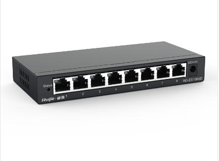 锐捷（Ruijie） RG-ES108GD 8口千兆非网管交换机(图1)