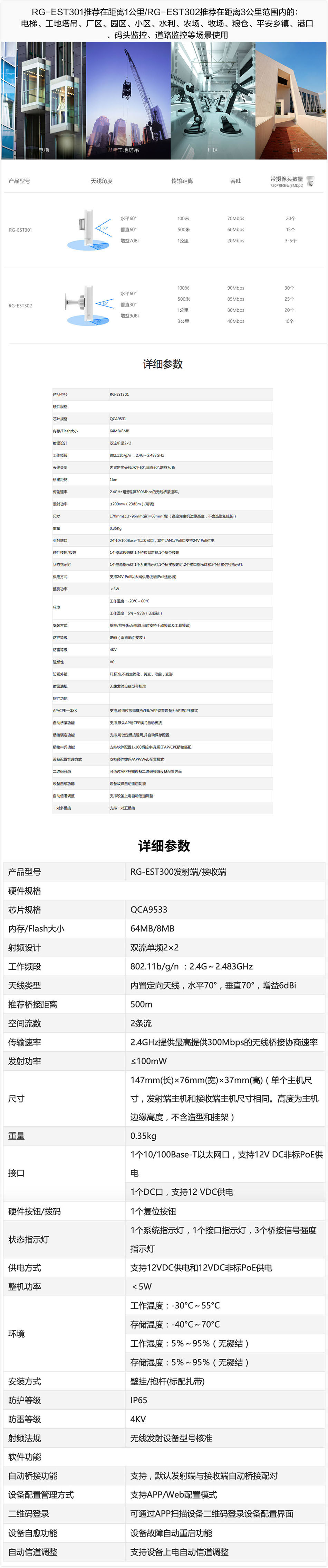 锐捷（Ruijie） RG-EST301 室外1Km单频2.4G无线网桥向节） (图6)